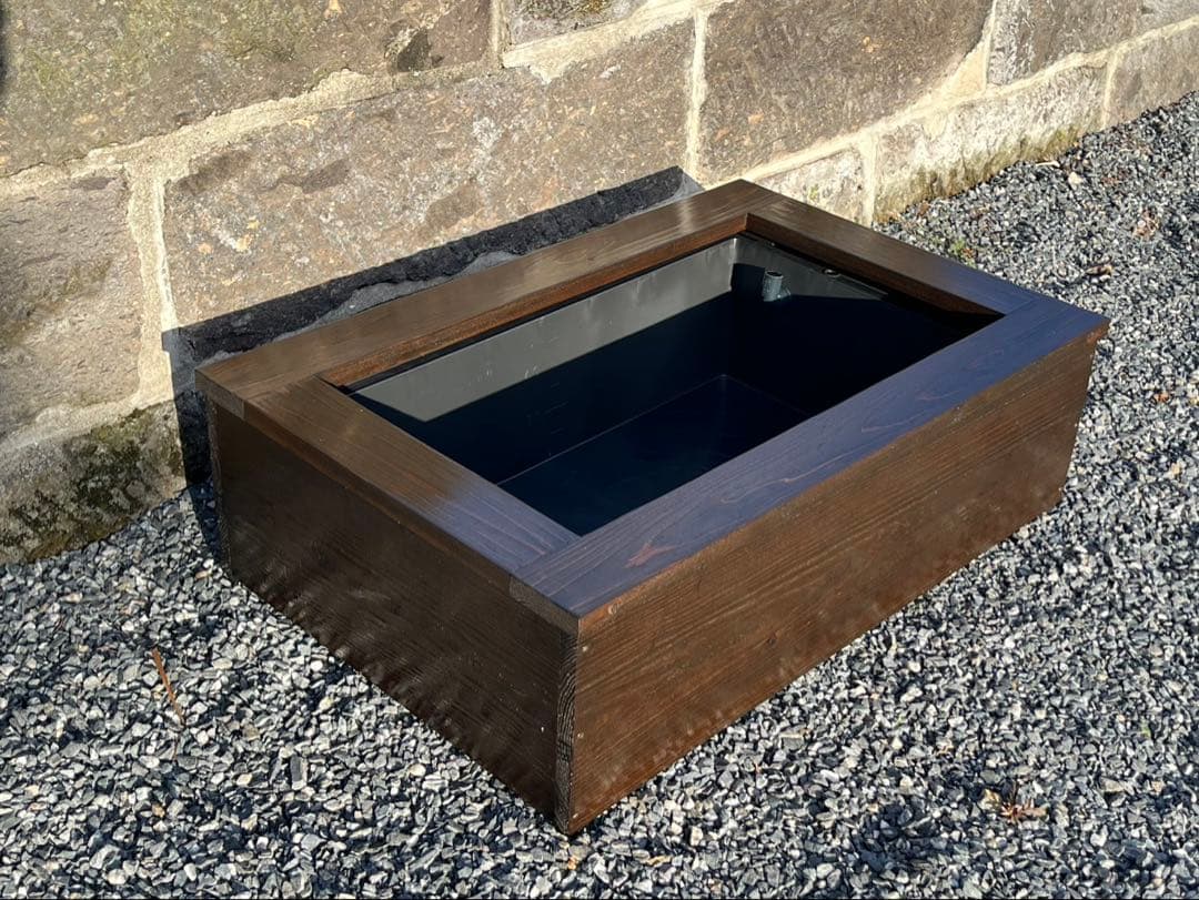 新品】60Lトロ舟と木枠のセット めだか飼育ケース ビオトープ