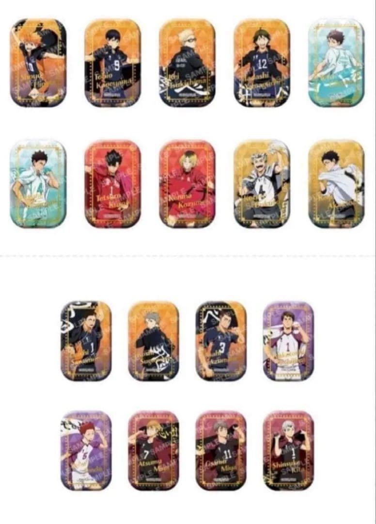 ハイキュー セブンネット限定 スクエア缶バッジ 横断幕 第一弾 第二弾