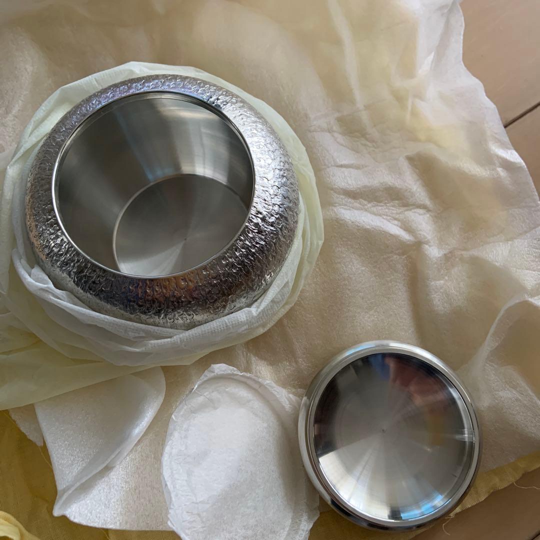 錫製菓子器　明日香　浪華錫半造