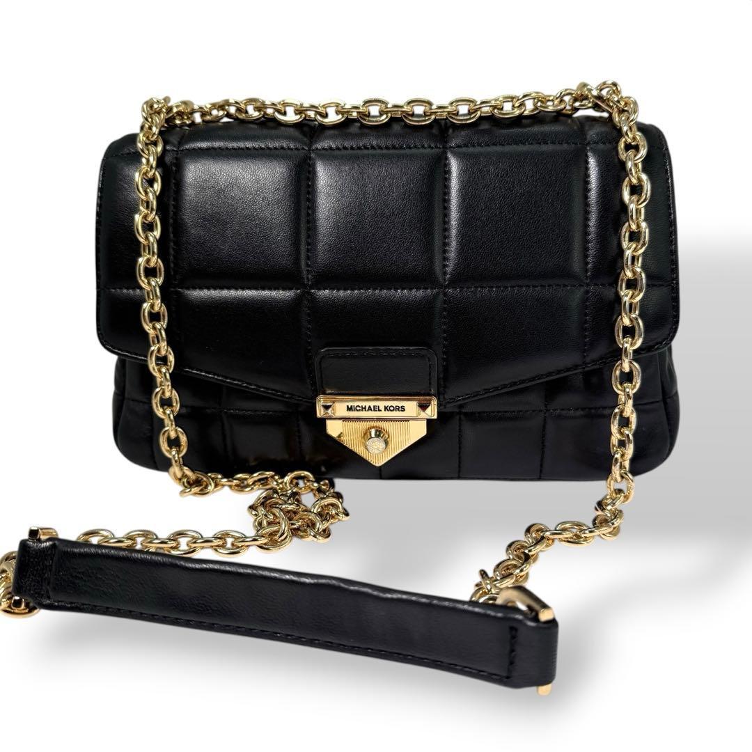 《極美品》マイケルコース チェーン ショルダーバッグ キルティング レザー