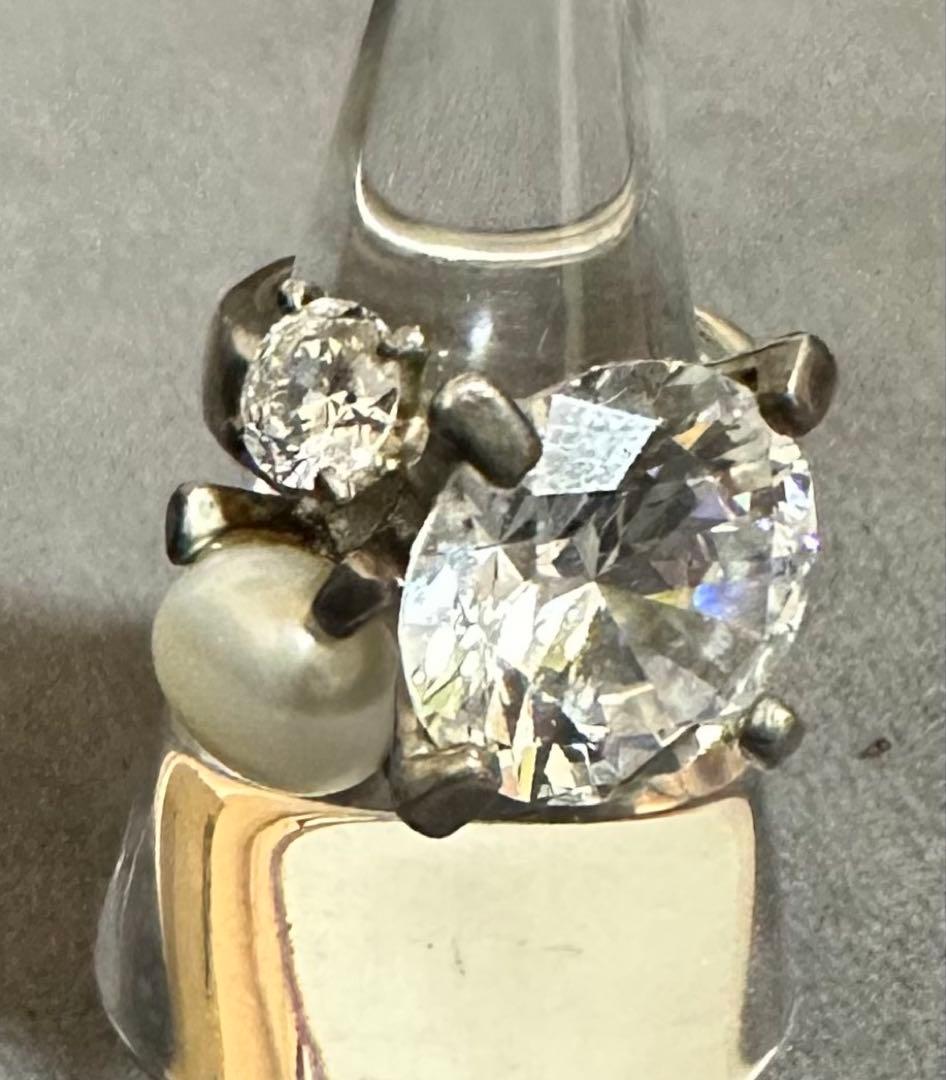 【最終整理】オーバルカットストーンとパールのリング