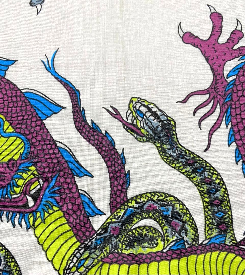 ★ デッドストック スネーク ドラゴン USA製 ビンテージバンダナ 1520