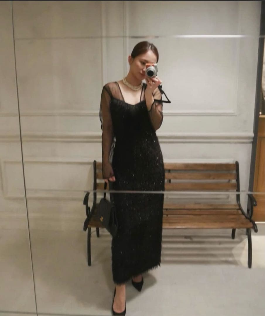 glitter shaggy dress