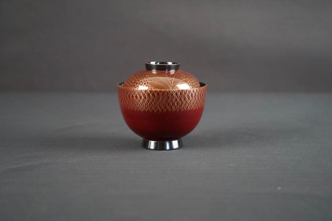 平安象彦　武蔵野椀　5客　箱付　漆器　蒔絵