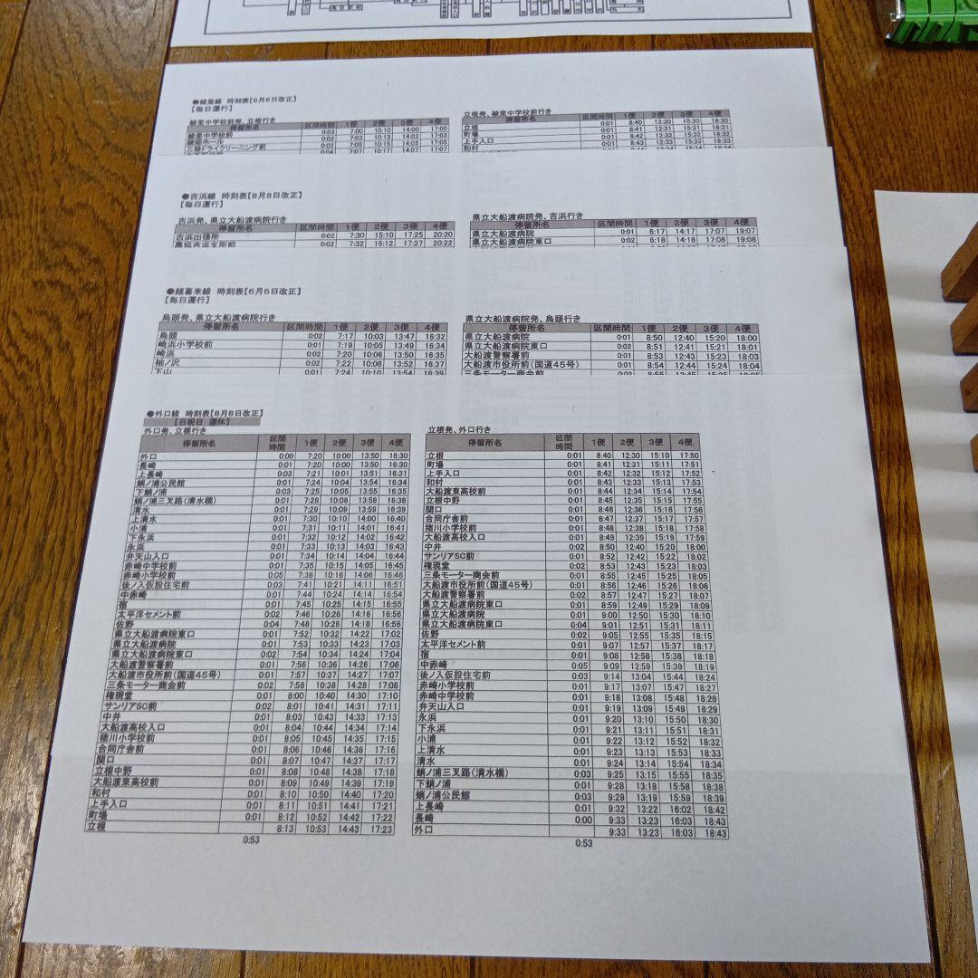 岩手県交通 定期券用はんこ 回転日付印 路線図 時刻表 岩手県
