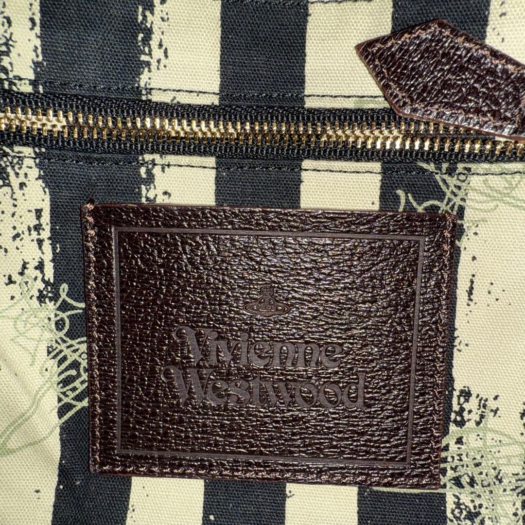 【美品】ヴィヴィアン　ハンドバッグ　2way　ブラウン　ショルダーバッグ　金具