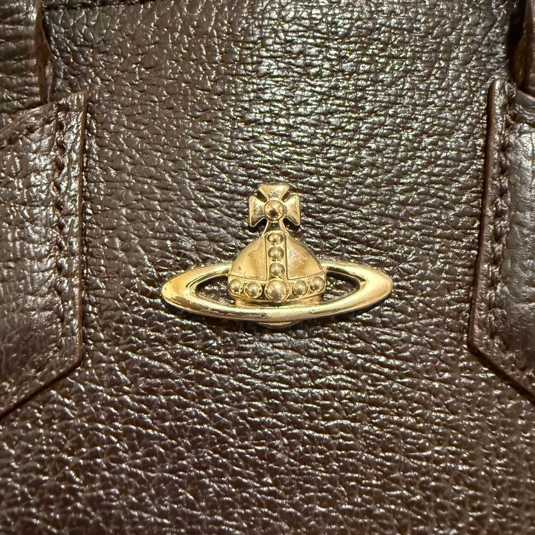 【美品】ヴィヴィアン　ハンドバッグ　2way　ブラウン　ショルダーバッグ　金具