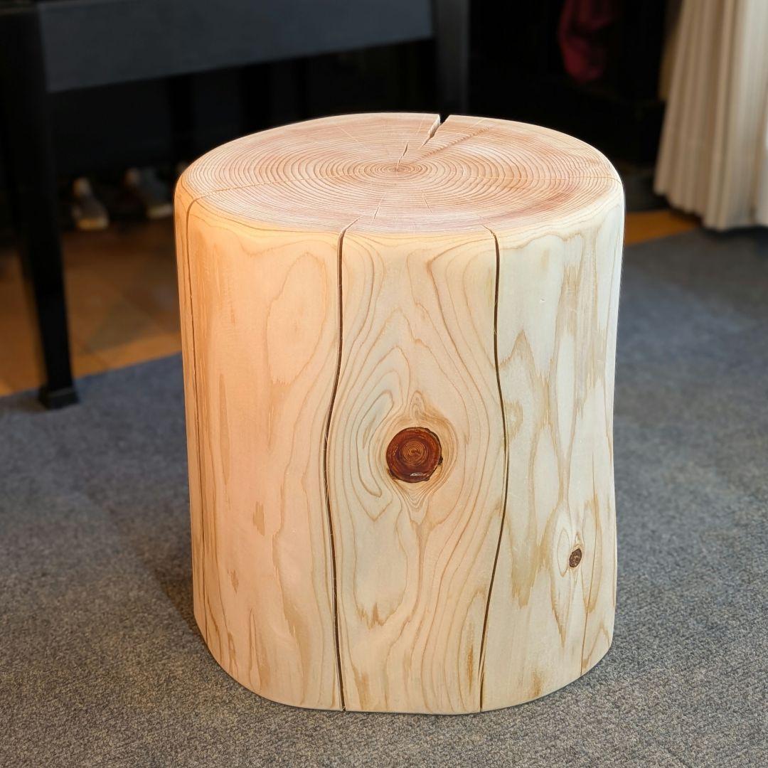 檜　切り株　丸太　椅子　スツール　 高さ約36㎝
