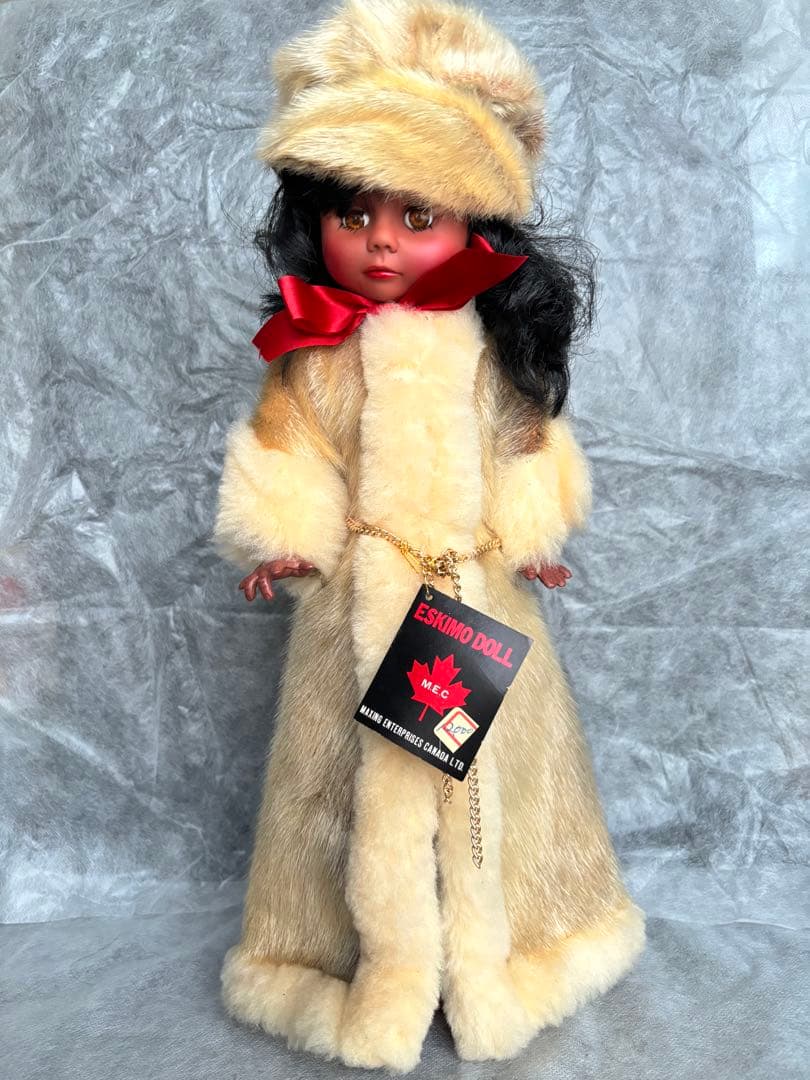 エスキモードール ヴィンテージ 毛皮 カナダ スリープアイ