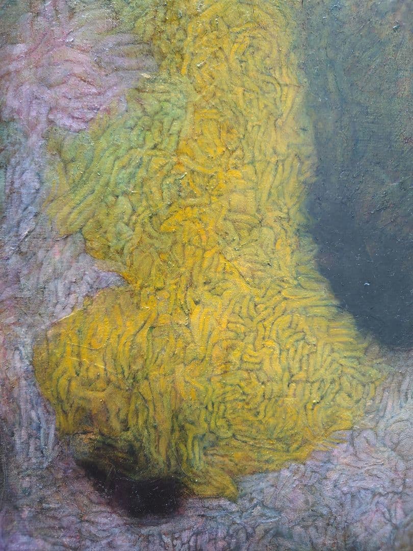 油彩～巣～ 額装 絵画 インテリア 抽象画 油絵 原画