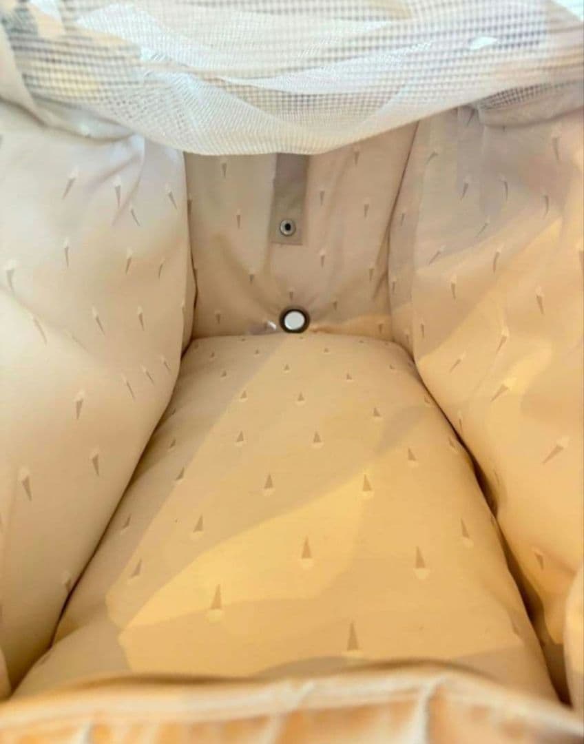 ジェラートピケ キルティング キャリーバッグ DOG 犬 ベージュメッシュ