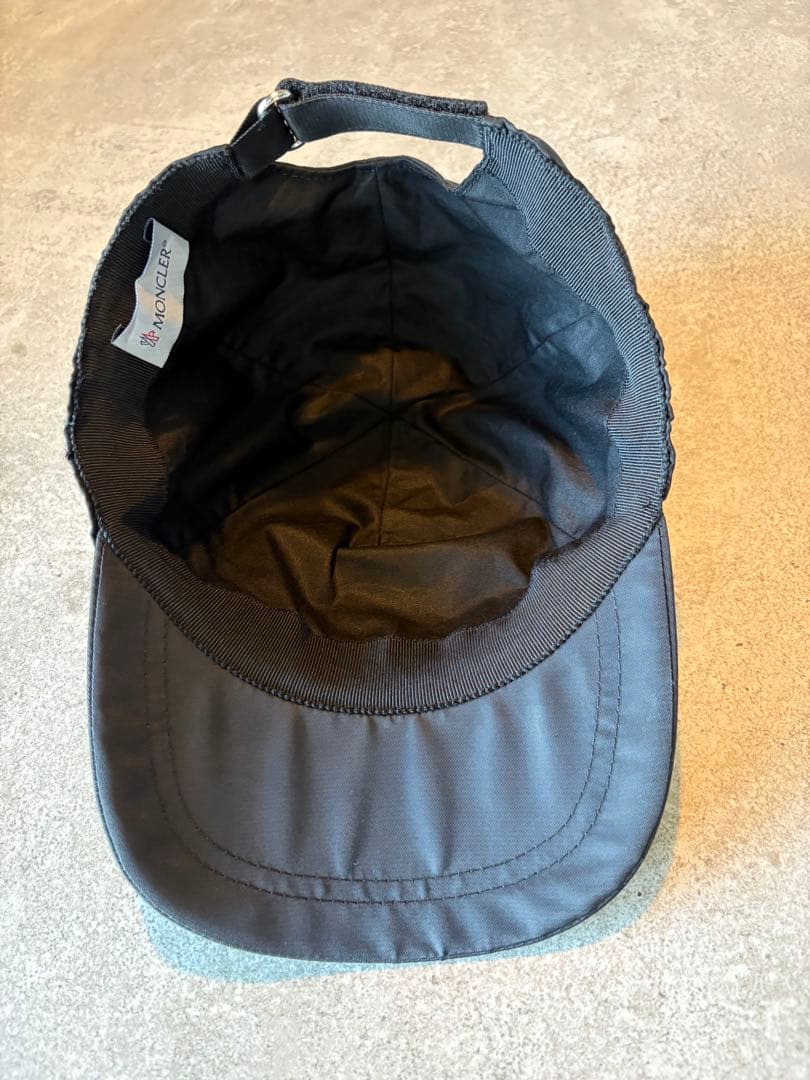 MONCLER モンクレール キャップ 黒 クリスタルロゴ 希少モデル MONCLER