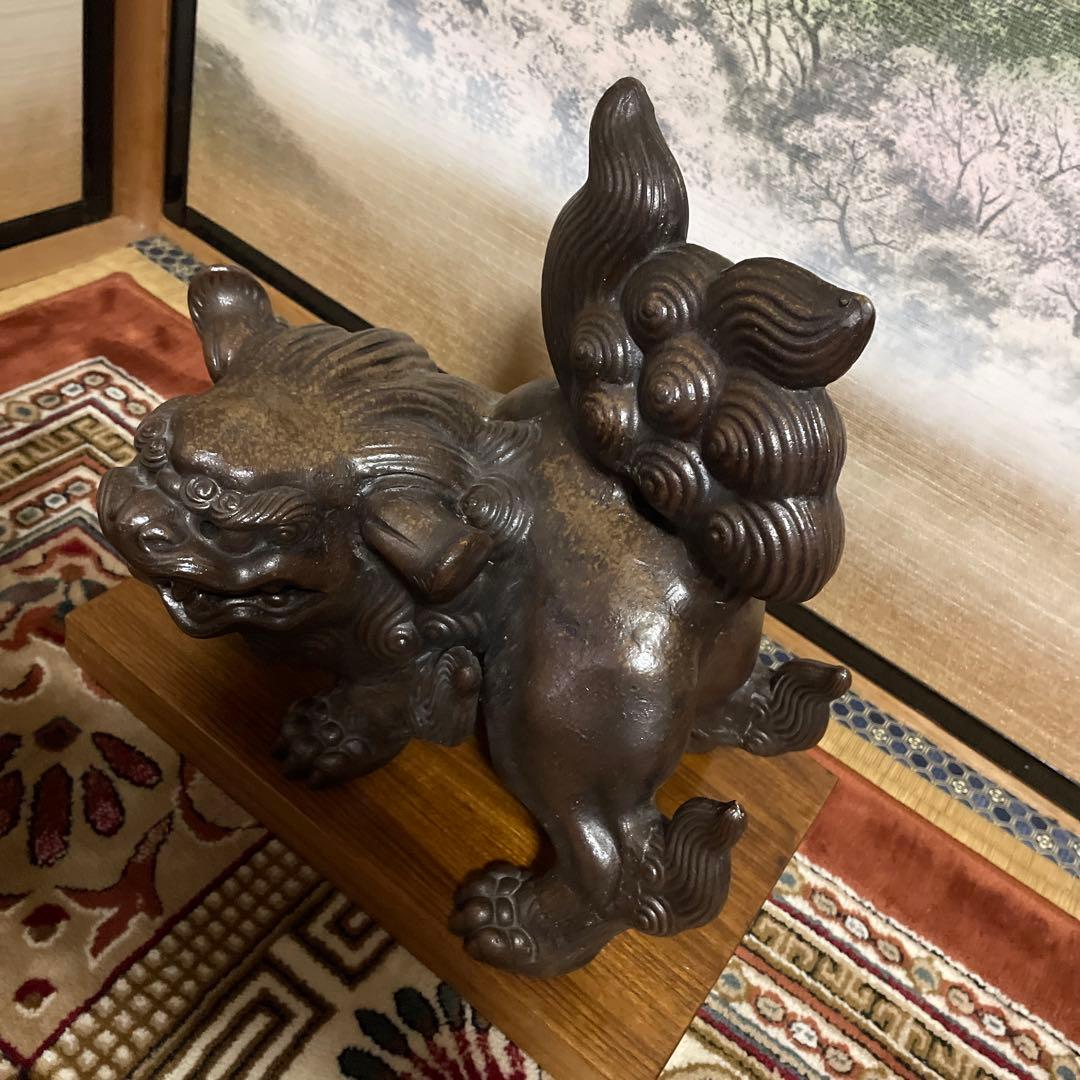 備前焼 獅子置物 レトロ アンティーク 骨董品