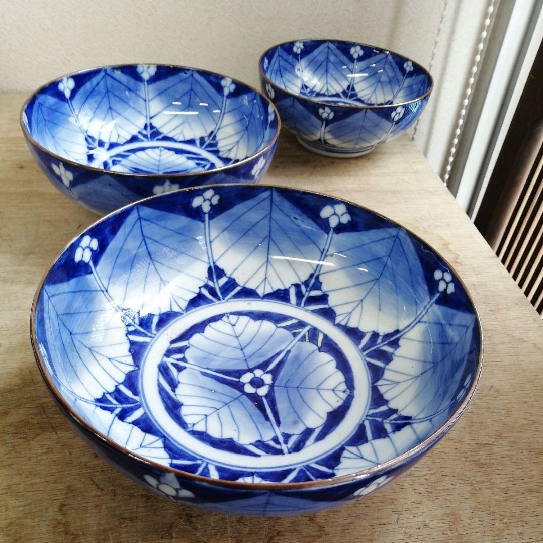 骨董 伊万里 鉢 3つ丼 大中小 染め付け - メルカリ 骨董 古伊万里 染錦 三