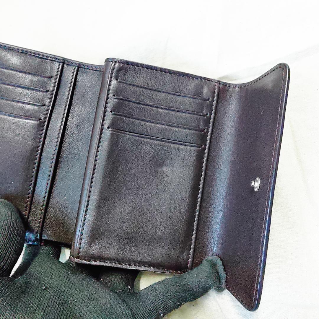 箱付き セリーヌ がま口 財布 CELINE トリオンフ キャンバス ブラウン