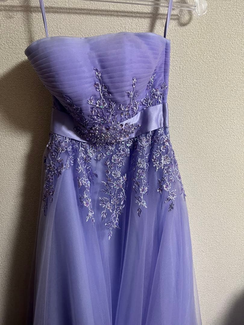 ラベンダーカラー Aライン ドレス 【演奏会 コンサート】 tweed