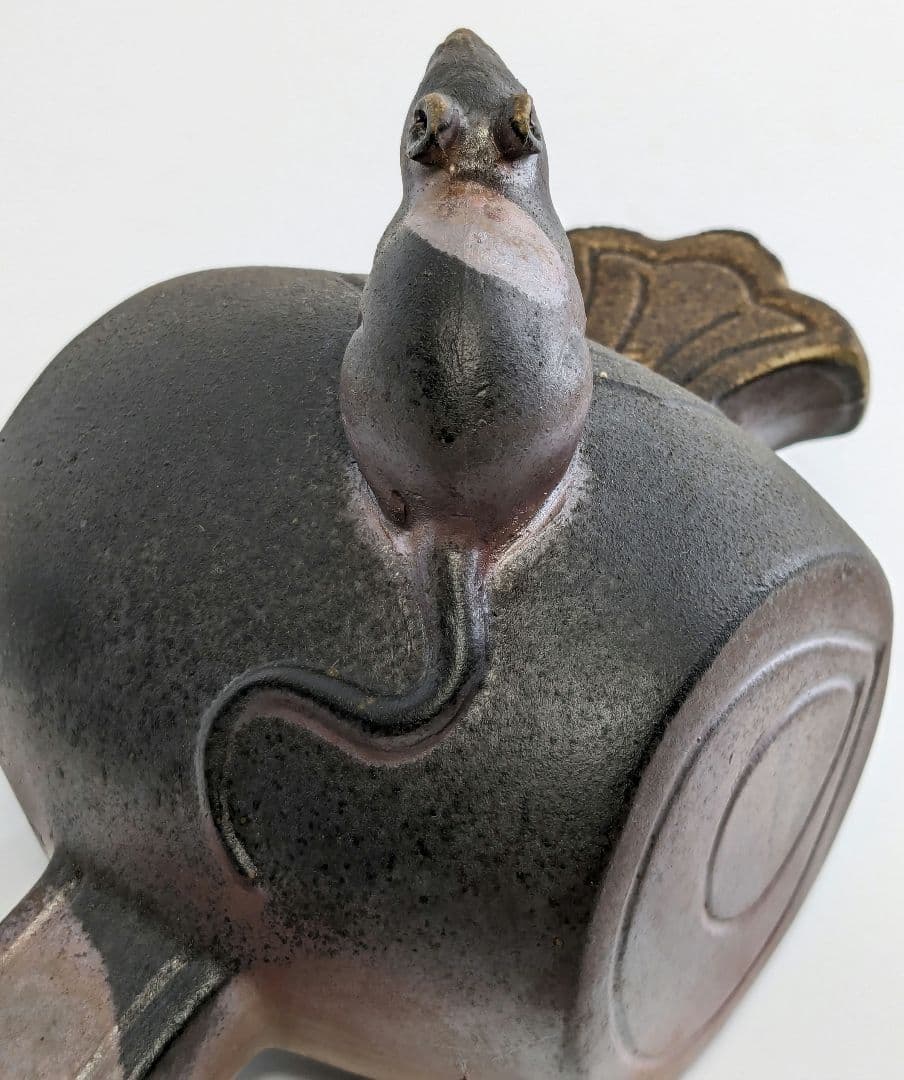 岡山県重要無形文化財 松井與之 備前焼 干支子置物 共箱共布