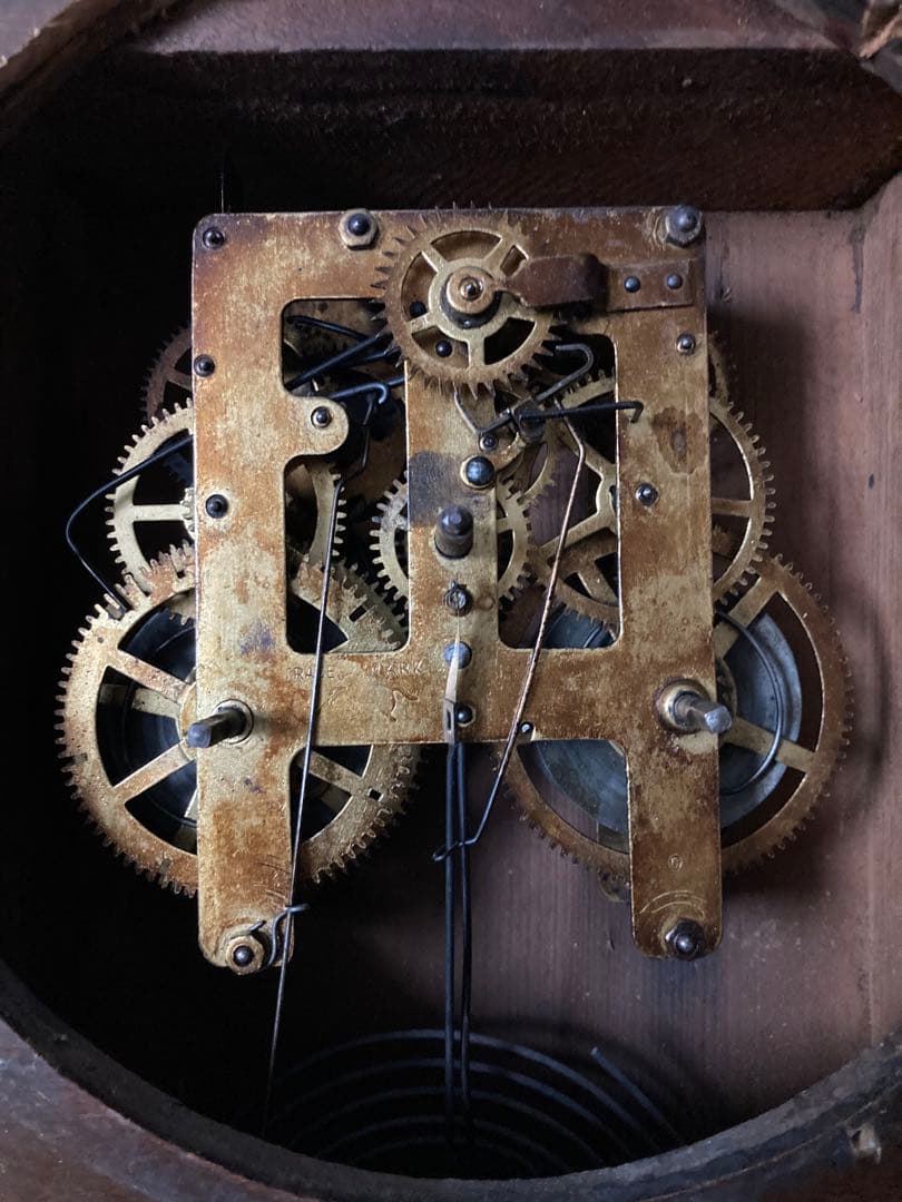 地球馬 尾張時計 ダルマ柱時計 8日巻 ボンボン時計