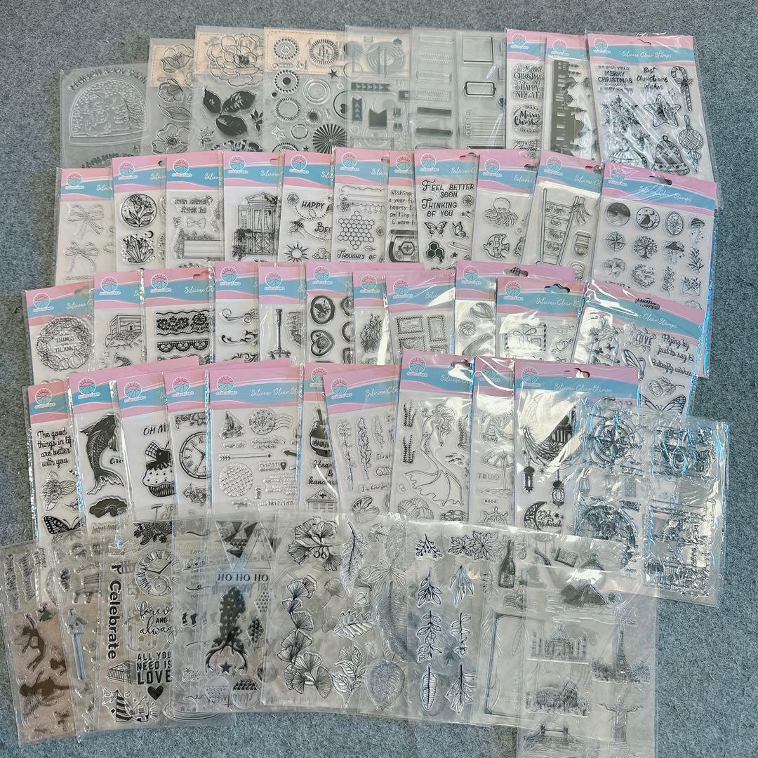 【計55枚】クリアスタンプアソートセット クリアスタンプ - siawasehanko SUNKODO
