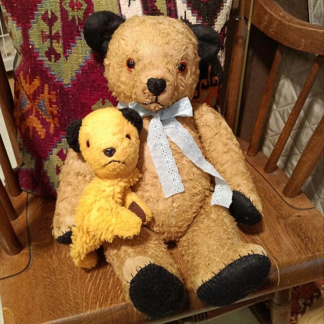 アンティークベア　テディベア　イギリス製　2点セット　チャドバレー他　衣装付き