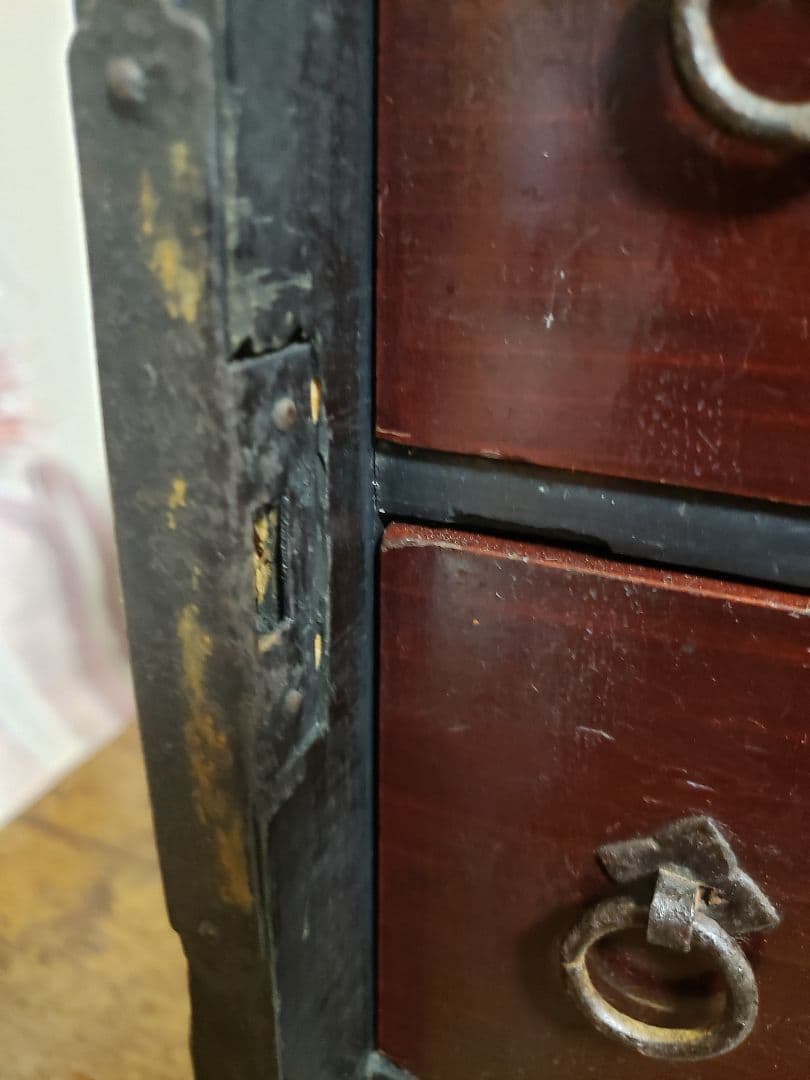 帳場箪笥 船箪笥 舟箪笥 江戸 幕末 船金庫 時代箪笥 アンティーク 和