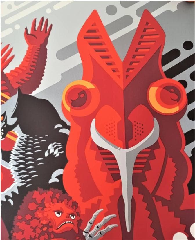 ウルトラマン55周年記念公式シルクスクリーンポスター 谷プロ レッドキング