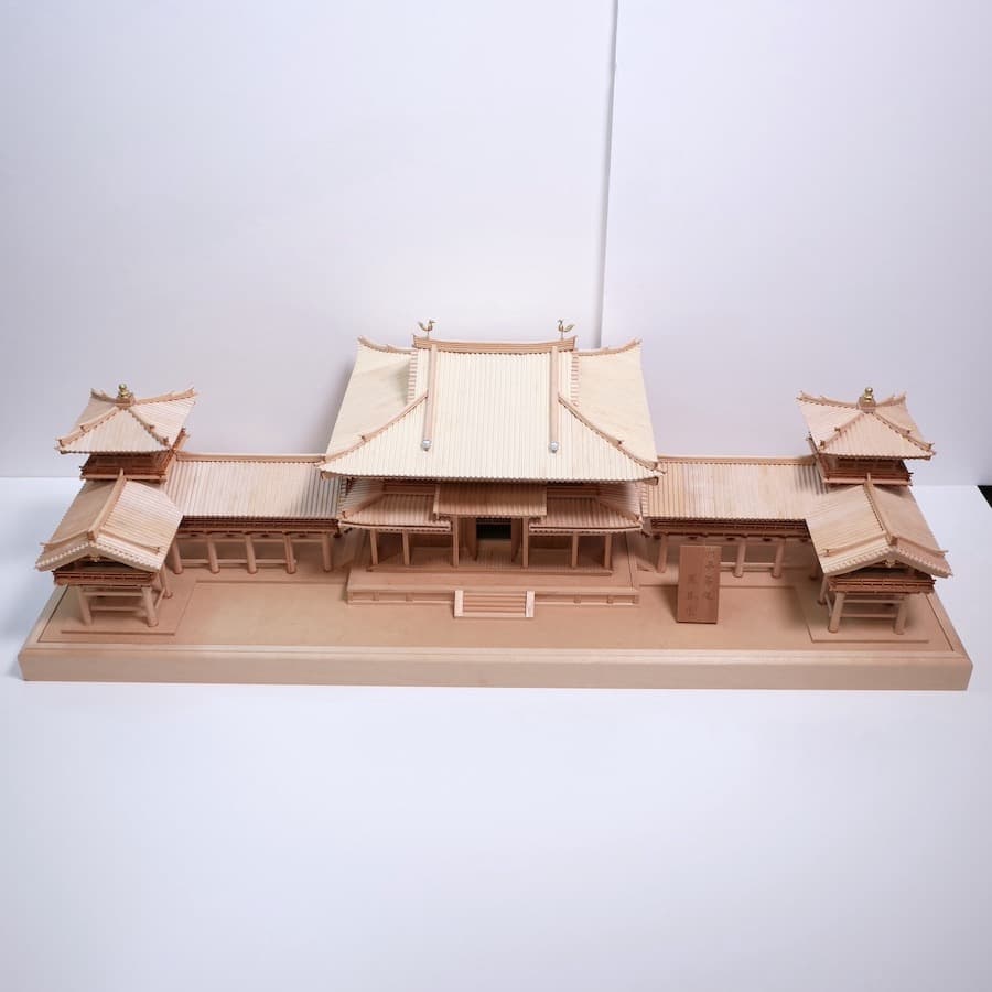 ウッディジョー 木製建築模型 人気 1/75 平等院鳳凰堂 キット制作完成品