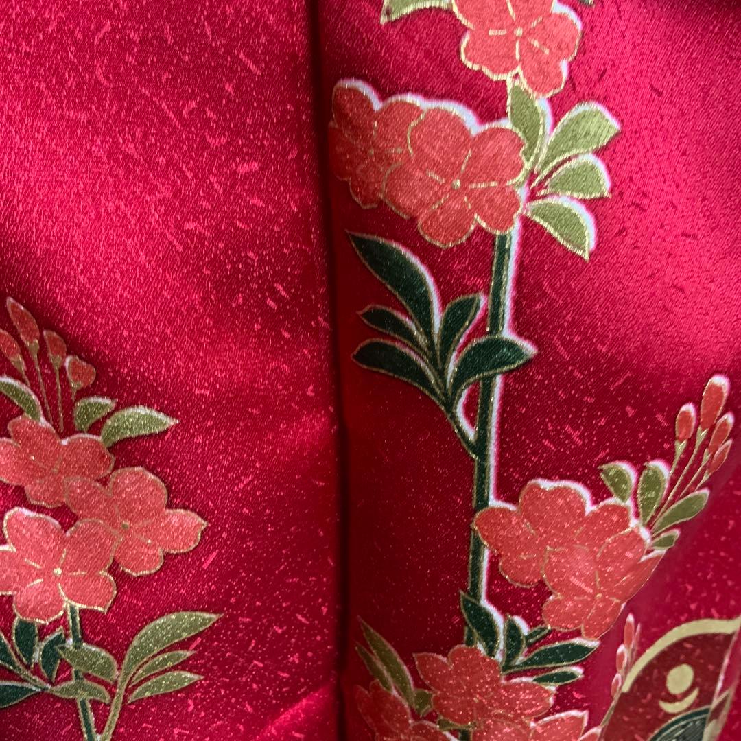 振袖】鈴屋スーパー鈴ガード加工 赤黒染め分け 蝶と花紋様 正絹 成人式