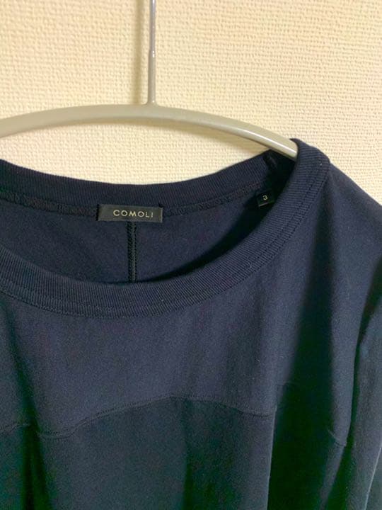 COMOLI フットボールtシャツ 3 ネイビー comoli】フットボールt