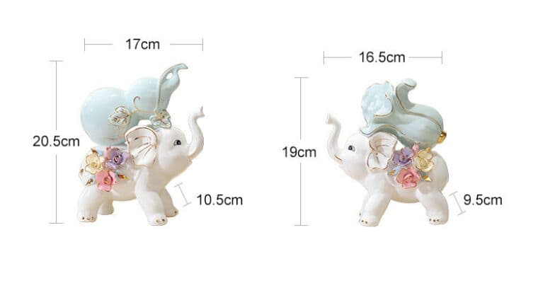 象の陶磁器の置物、家庭の装飾品を創造します