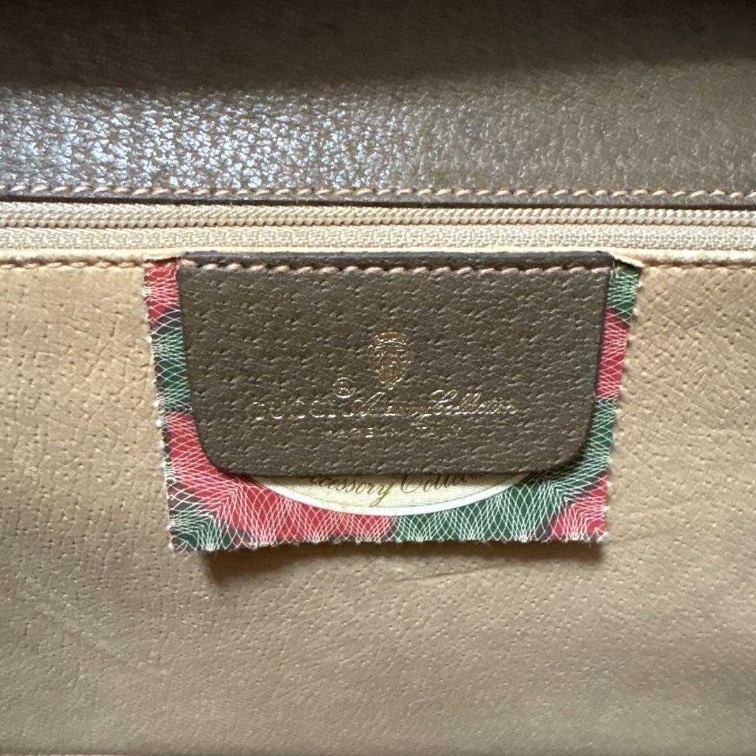 希少 レア オールドグッチ GG 総柄 レザー ショルダーバッグ ポシェット