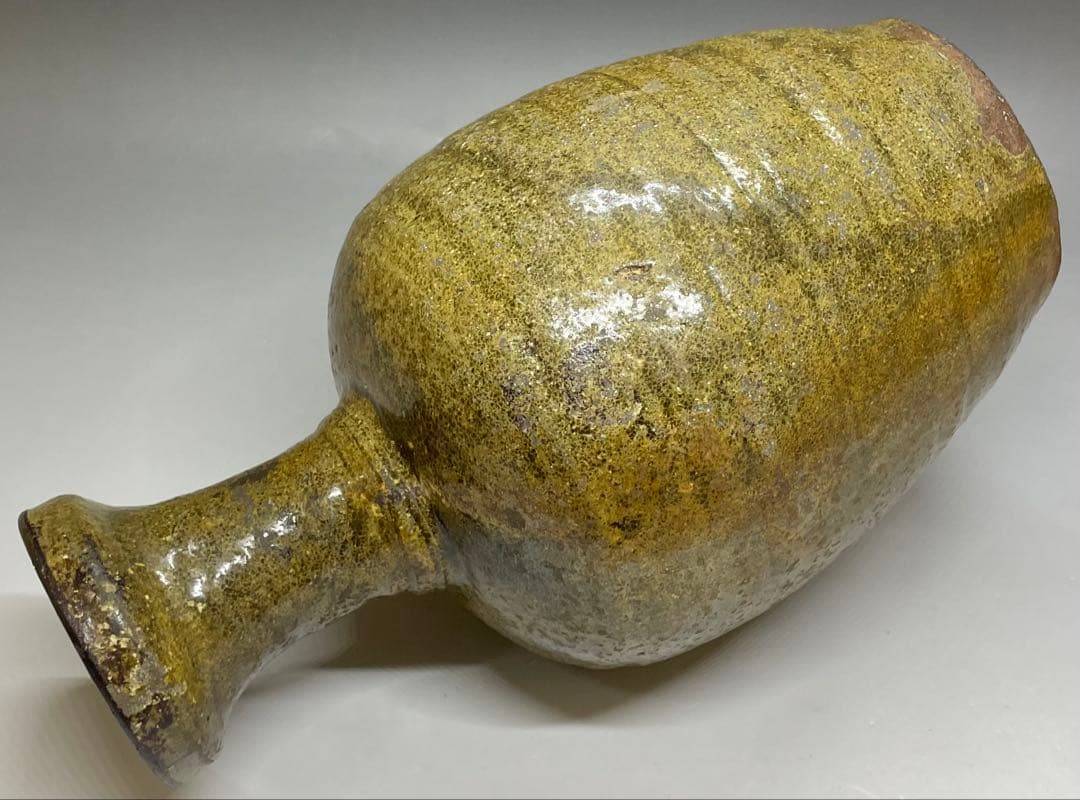 高麗青磁　花入　花瓶　花器　L443