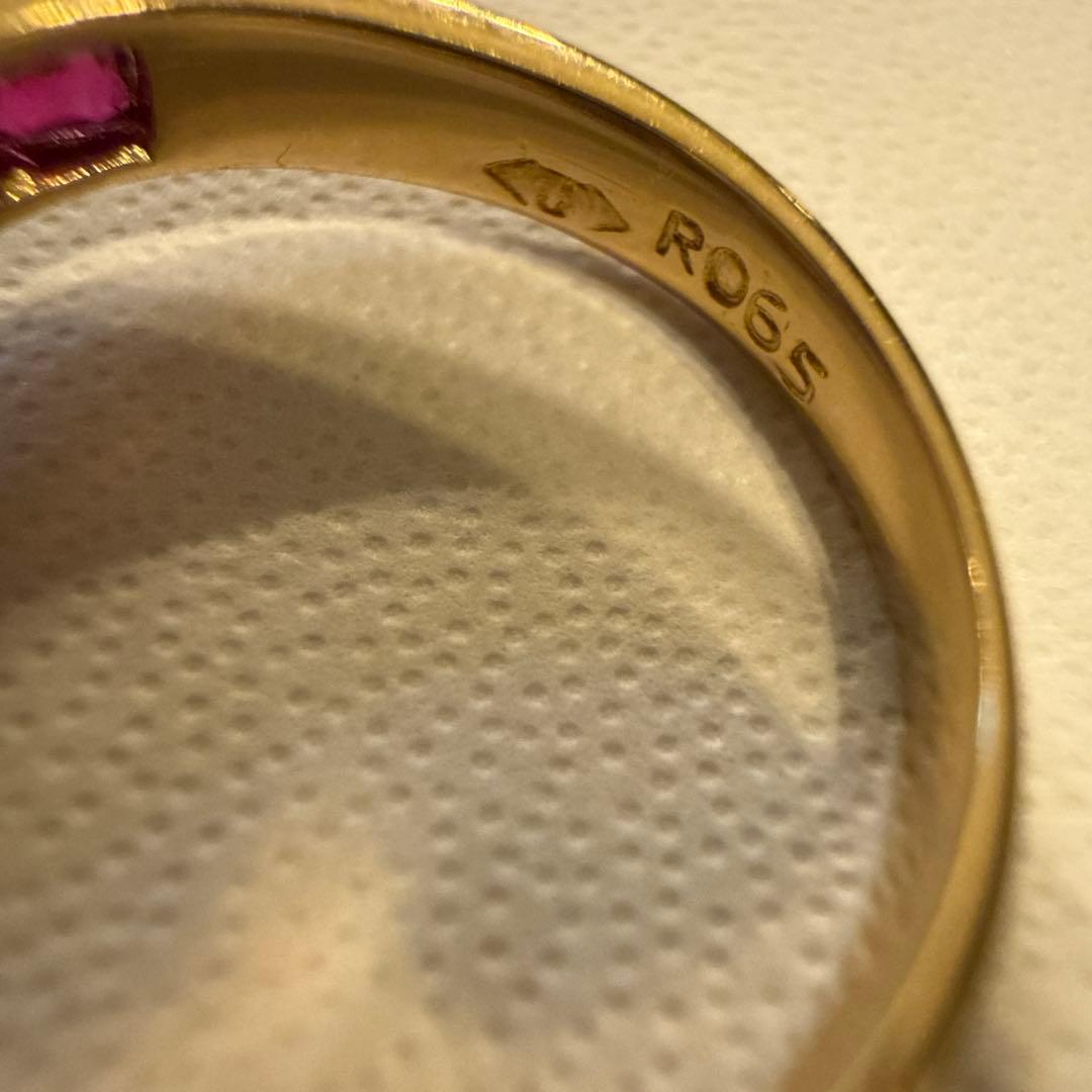 ルビーリング　3g ルビー0.65ct ダイヤ0.06ct