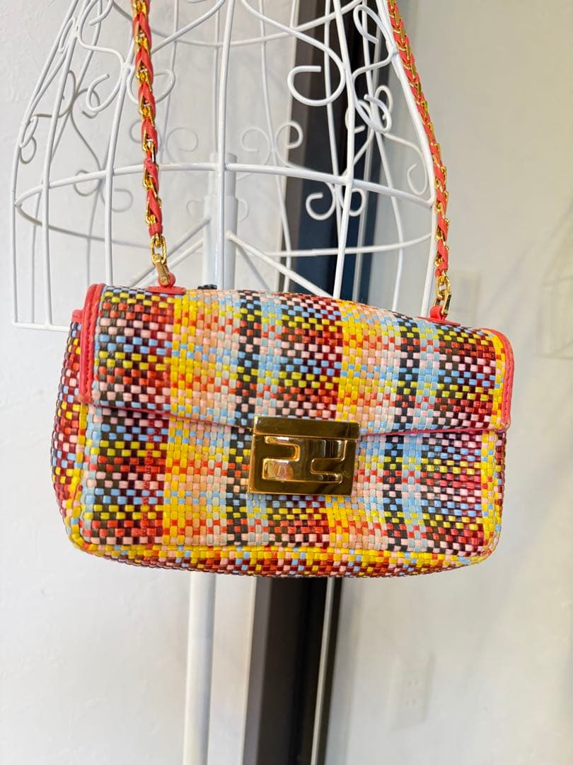 極美品❤︎パリ本店購入FENDI マルチカラー ショルダーバッグアンティーク