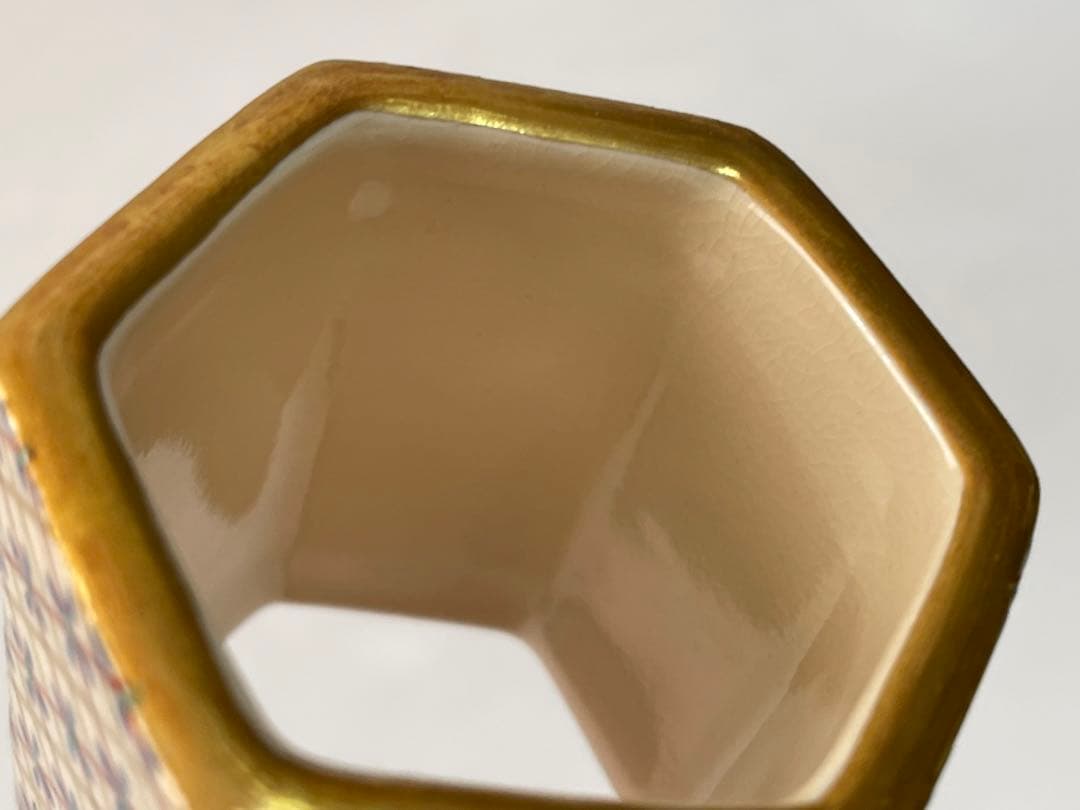 茶道具 花蝶窯 手塚充 石雲 仁清写六角 花 蓋置 共箱