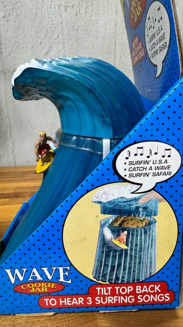 希少 当時物!! WAVE COOKIE JAR サーフィンソング付き