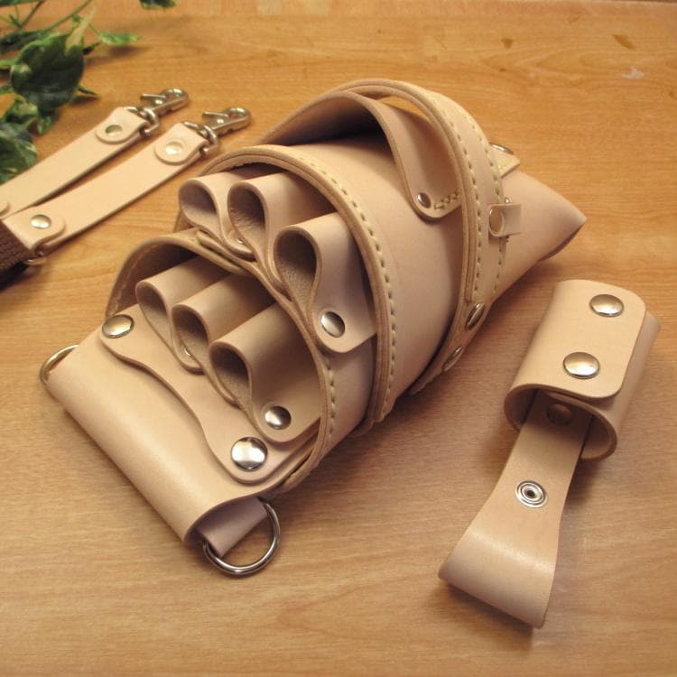 特別価格　ヌメ革ナチュラル　６丁　 ブラシケースセット　SCBC-223/NB1