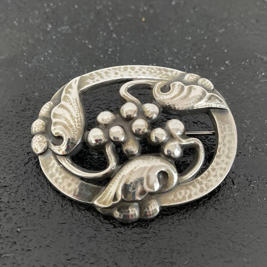 極美品GEORG JENSEN101 ムーンライト・グレープ SV925ブローチ