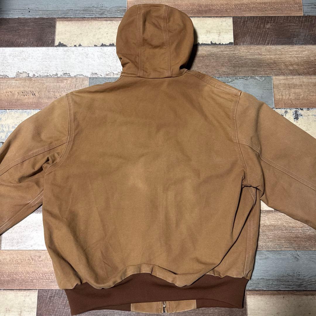 美品Carhartt カーハートXLダックジャケットフード付きブラウン