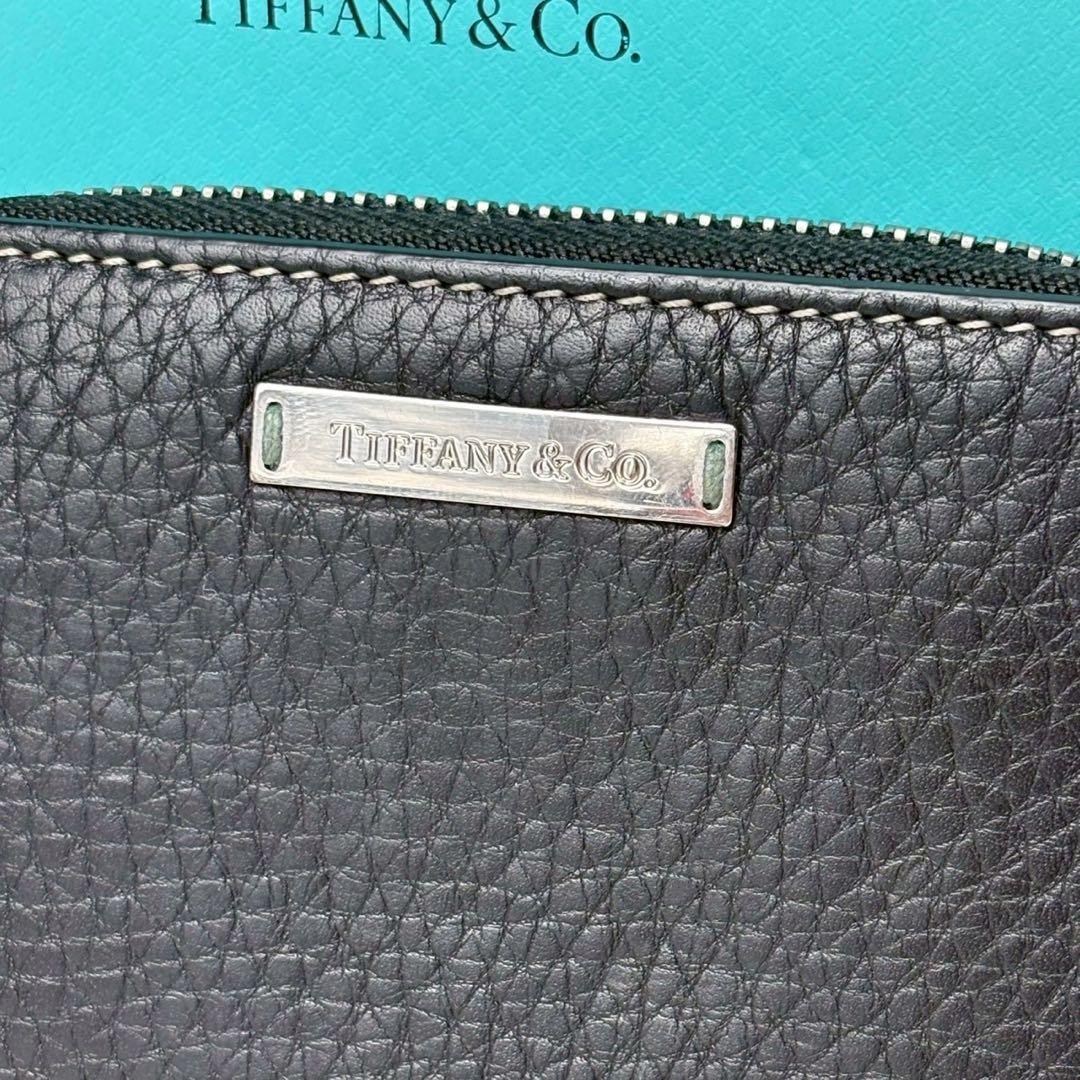 Tiffany&Co. コンパクト財布 ケース レザー 金具