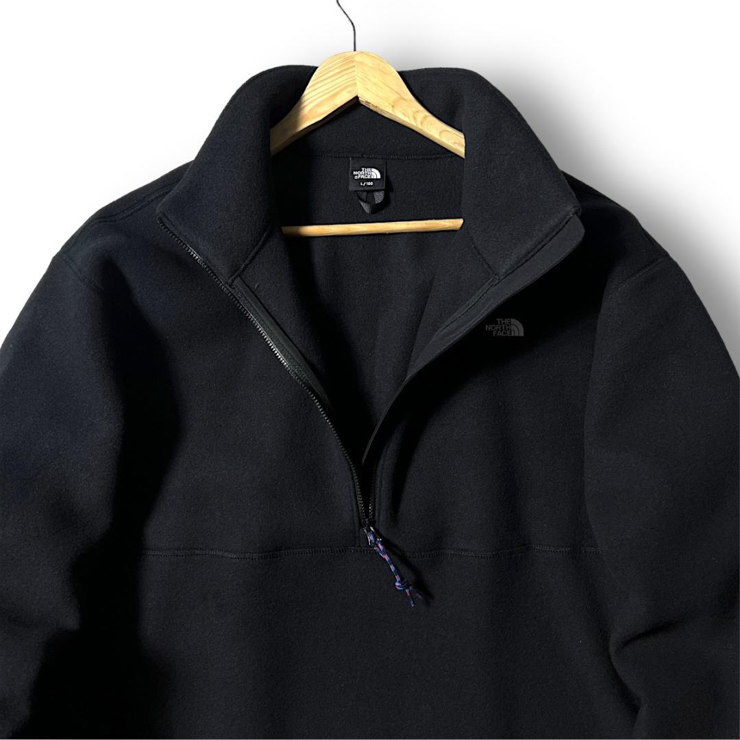 S ノースフェイス フリース アノラックジャケット ブラック