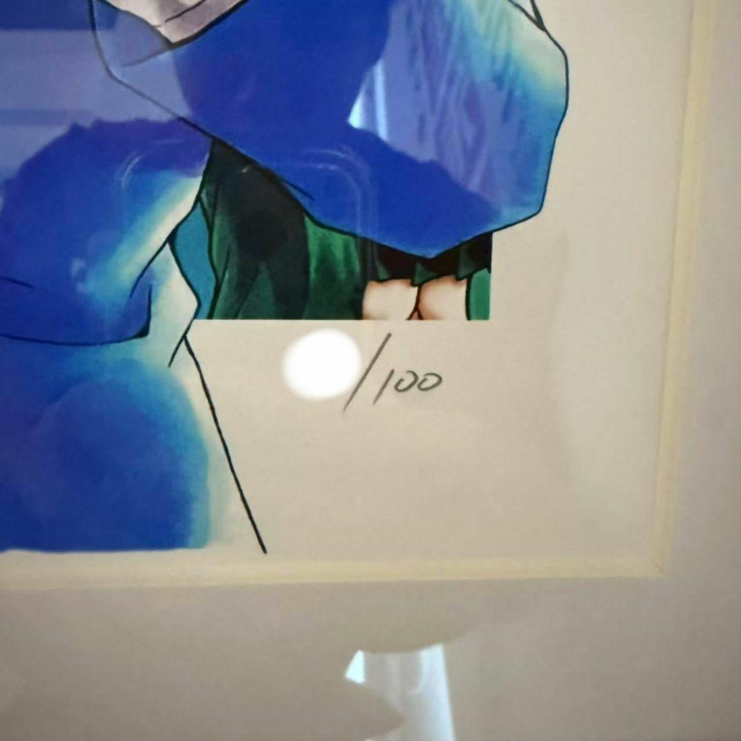 美品 藤城清治「春のデュエット」レフグラフ 直筆サイン入 証明シール