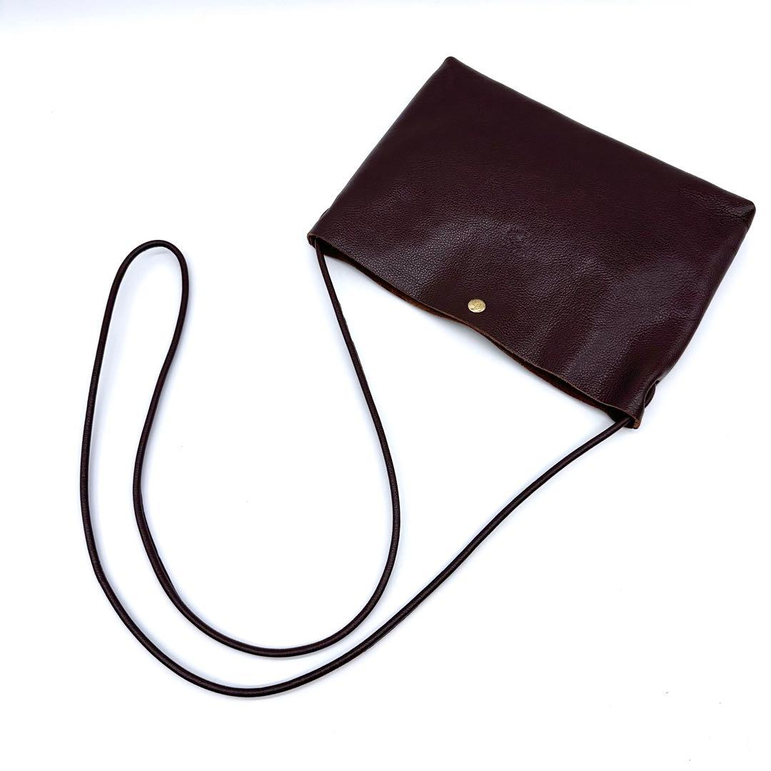 極美品✨ILBISONTE イルビゾンテ クロスボディバッグ 牛革 Dブラウン