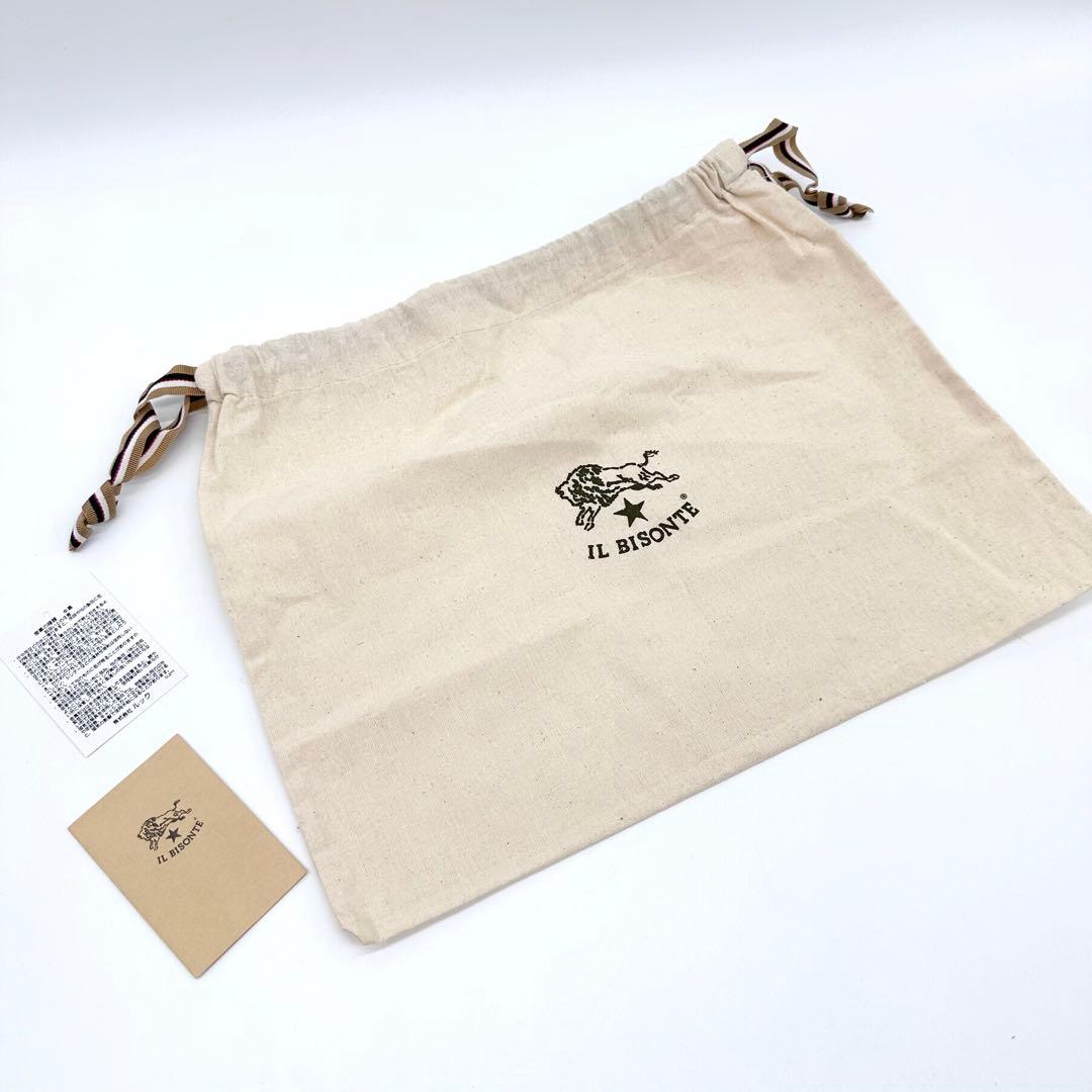 極美品✨ILBISONTE イルビゾンテ クロスボディバッグ 牛革 Dブラウン