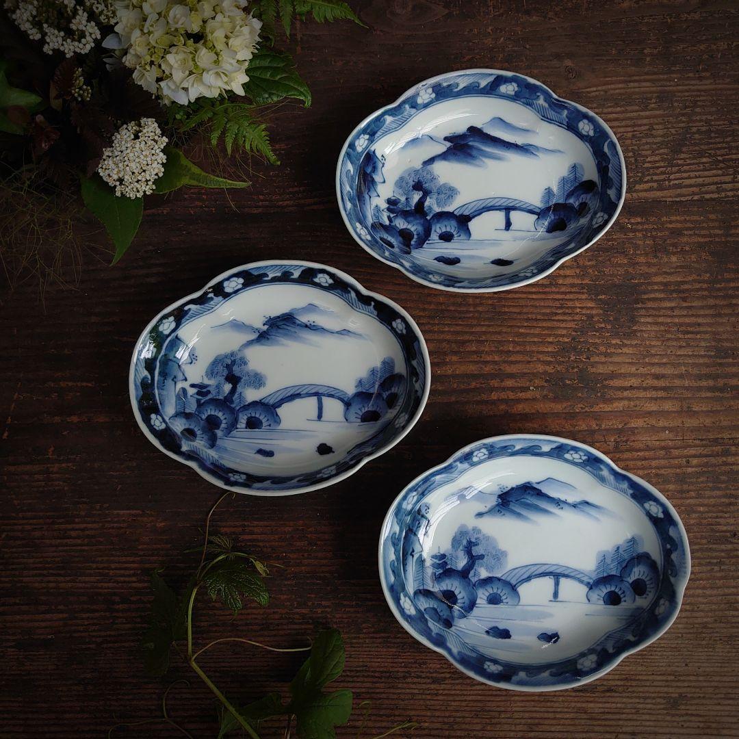 イゲ皿 月に兎図 印判 小皿 と骨董の器 おまとめ 良い イゲ皿 月に兎図