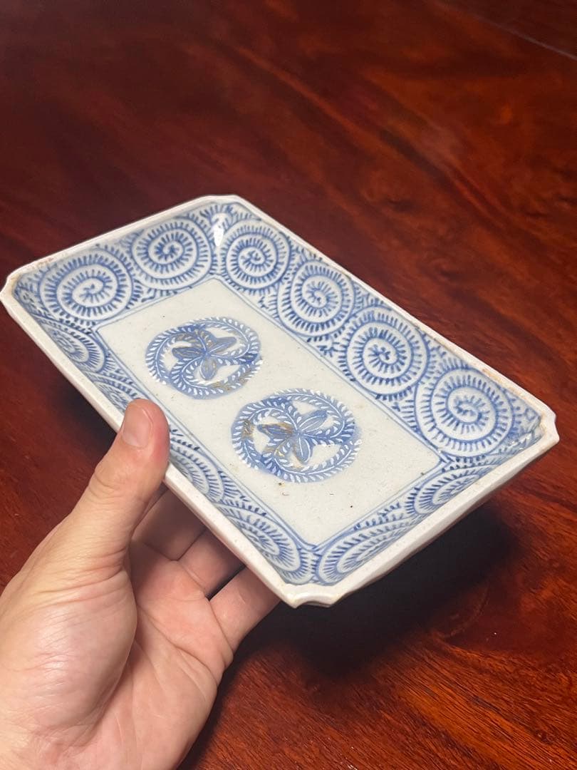 切込　長皿　蛸唐草　古伊万里　民藝　民芸　くらわんか　会津本郷　波佐見