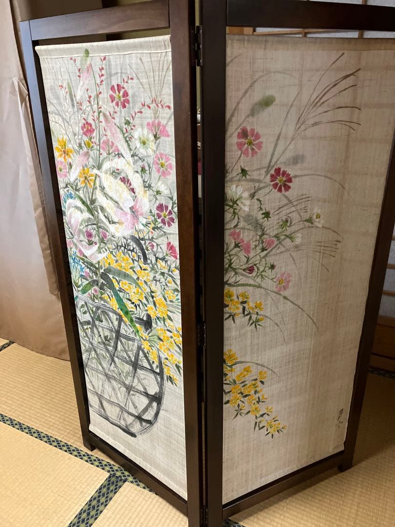 ミッチーページ:屏風、京友禅作家中村勝雲氏作