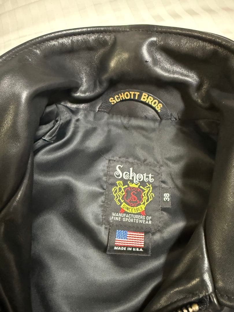 Schott 103US TRUCKER レザージャケット 38 牛革 Schott ショット 7209