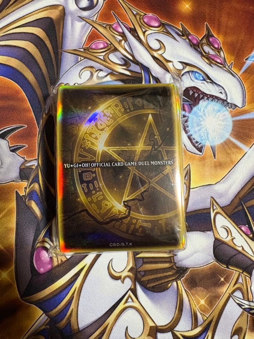 未開封 遊戯王 YCSC 上位賞 スリーブ 五稜星の呪縛 100枚 黄