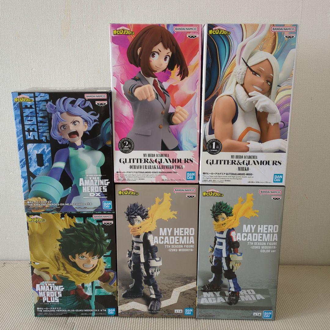 ヒロアカミルコ 麗日お茶子 緑谷出久 波動ねじれ フィギュア 6点セット